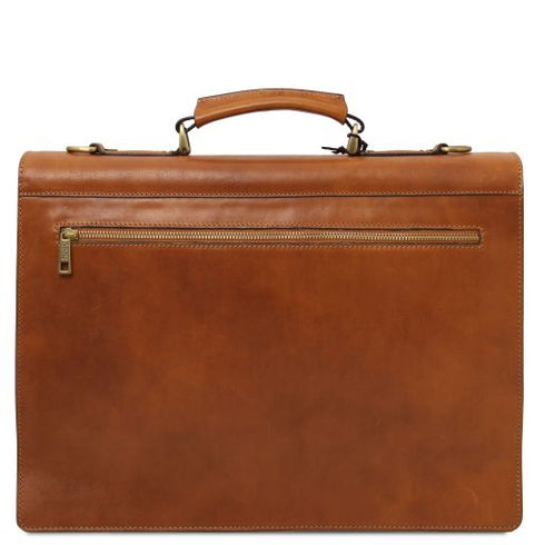 Cremona - Leather briefcase 3 compartments